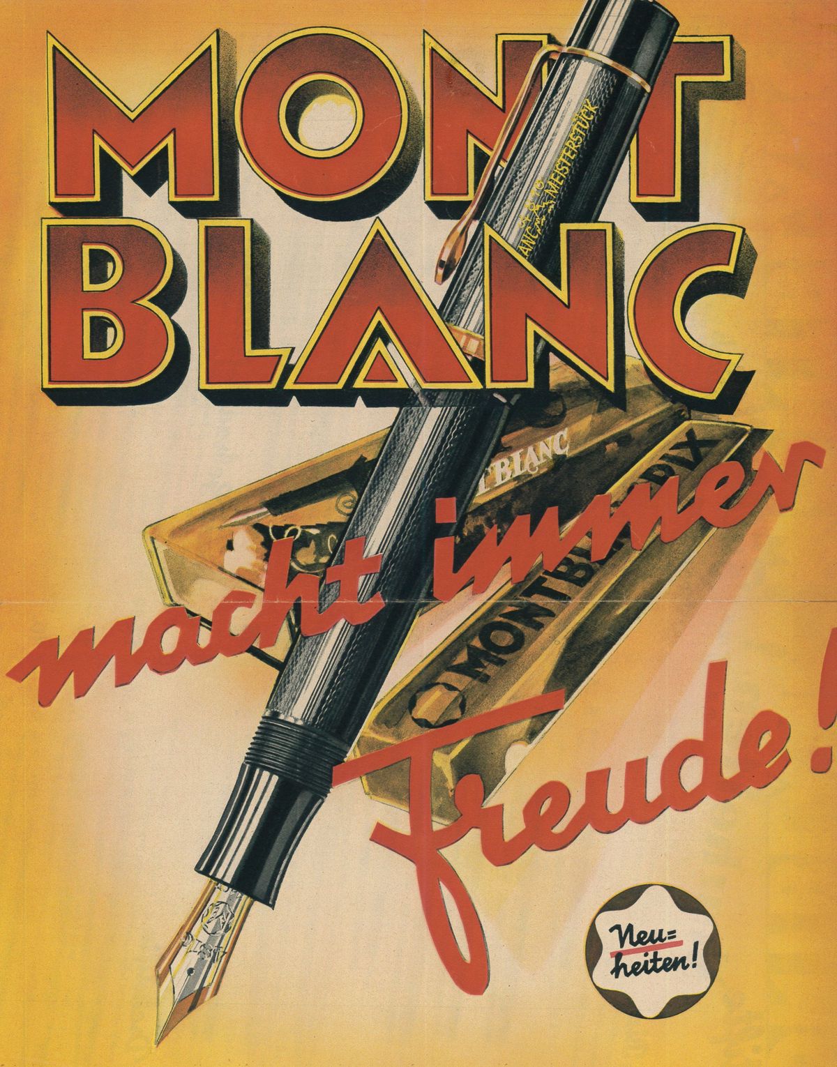 1920 ~ 50년대 제작한 몽블랑 마이스터스튁의 광고 그래픽 및 카탈로그.