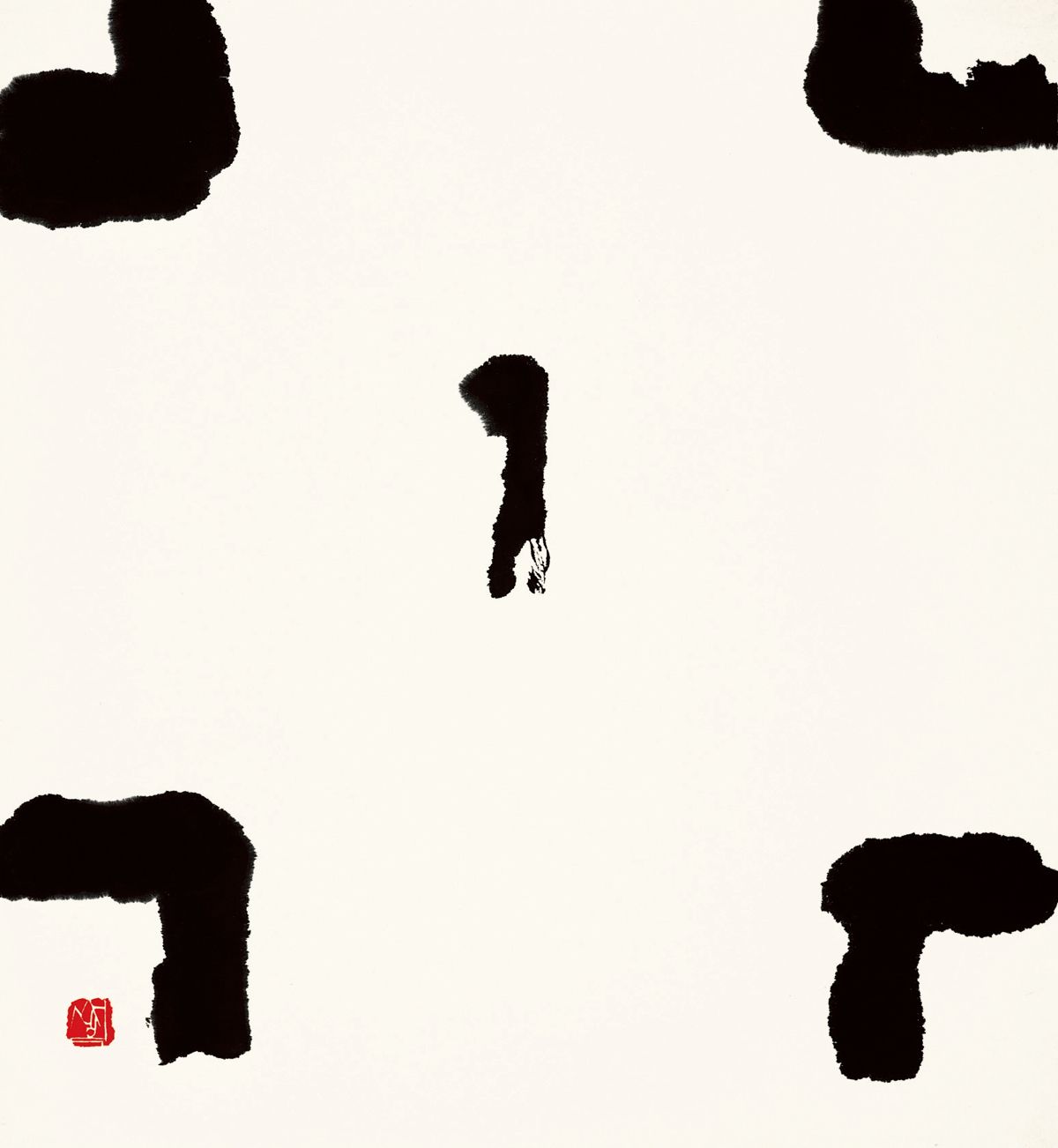 <Suh Se Ok x LG OLED : 서도호가 그리고 서을호가 짓다> 전시는 9월 4일부터 7일까지 코엑스 D홀 LG OLED 라운지에서 열린다. 포스터에 사용된 표제작은 1978년 작 ‘행인’이다. 