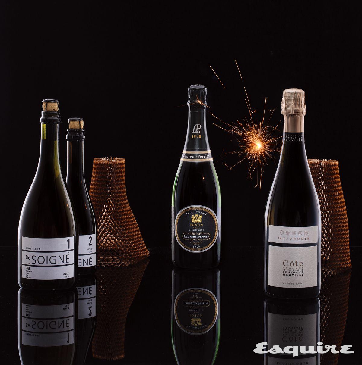 (왼쪽부터) 스와니예의 ‘Be SOIGNE #1’과 ‘Be SOIGNE #2’. 이타닉 가든 및 조선 팰리스의 다른 레스토랑에서 만날 수 있는 속칭 ‘조랑 페리에’ ‘로랑 페리에 브뤼 밀레짐 2008 조선 팰리스’ 에디션. 단단한 산미와 효모 풍미가 기막힌 르 브룬 드 누빌의 ‘꼬뜨 블랑셰’. 