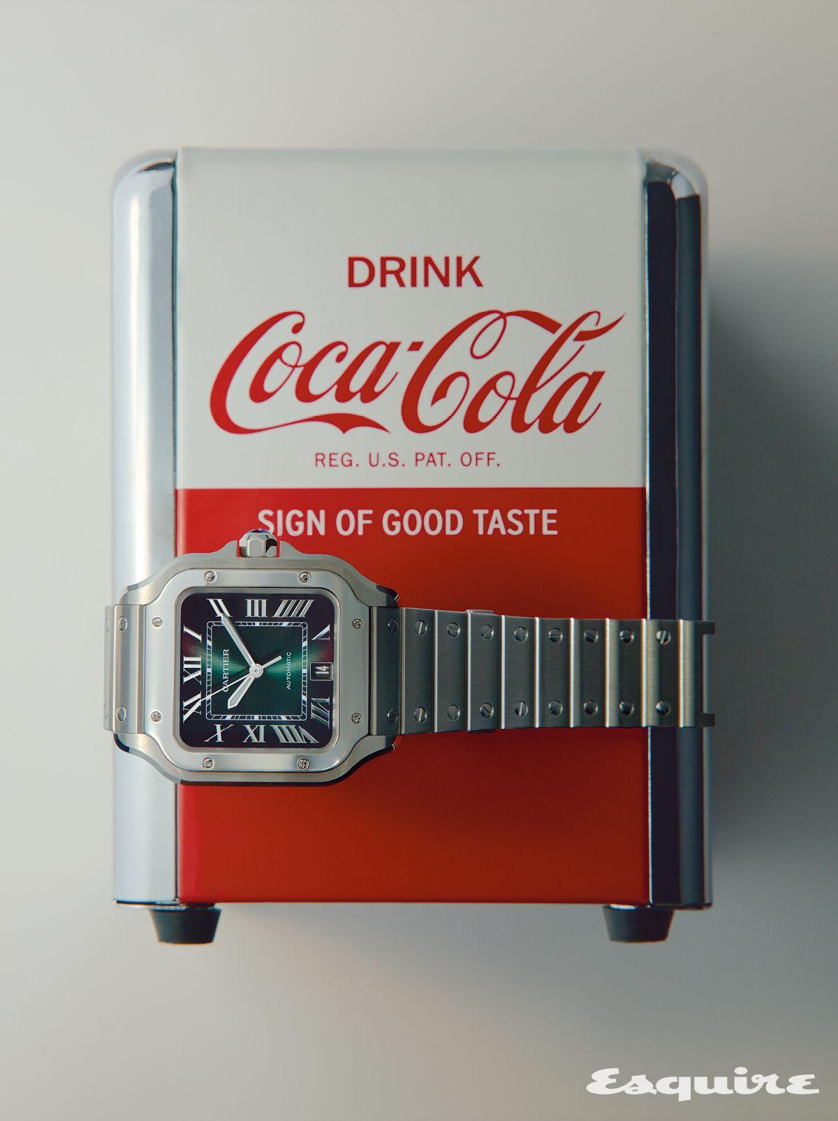 그러데이션 그린 다이얼 산토스 드 까르띠에 워치 라지 1110만원대 까르띠에.