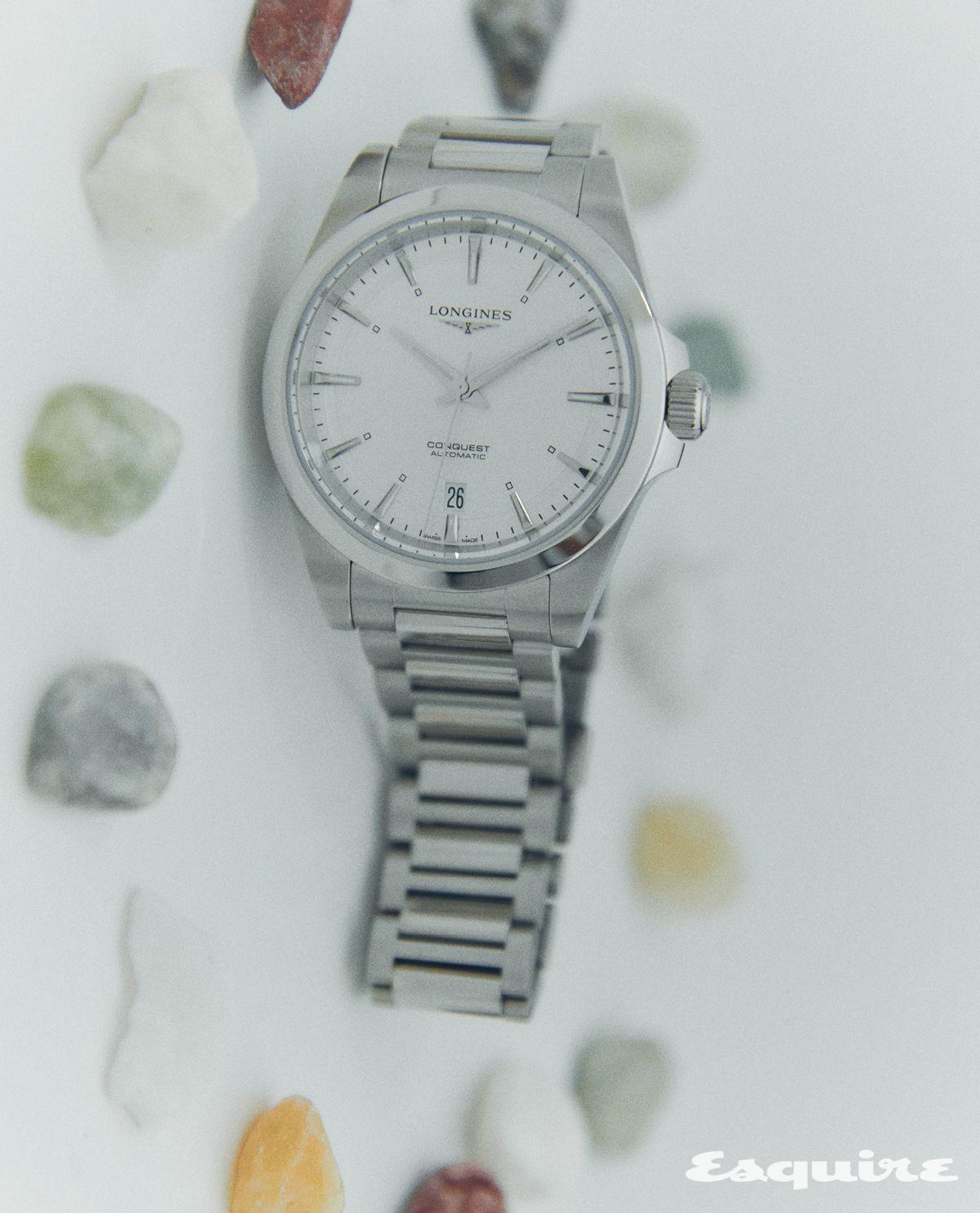 38mm 스틸 케이스 론진 콘퀘스트 워치 310만원 론진.