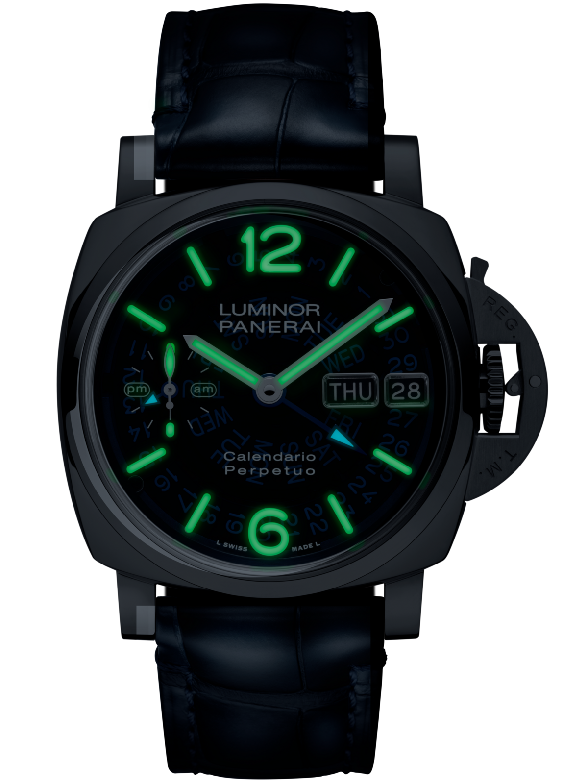 Super-LumiNova® X2 가 적용된 루미노르 신모델.