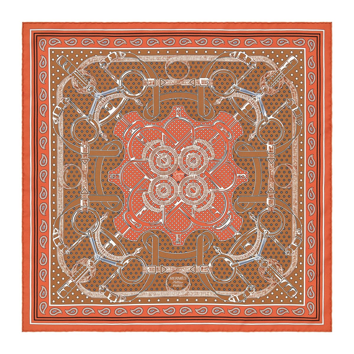 정교한 패턴의 에페론 도르 실크 반다나 55x55cm/가격 미정 에르메스.