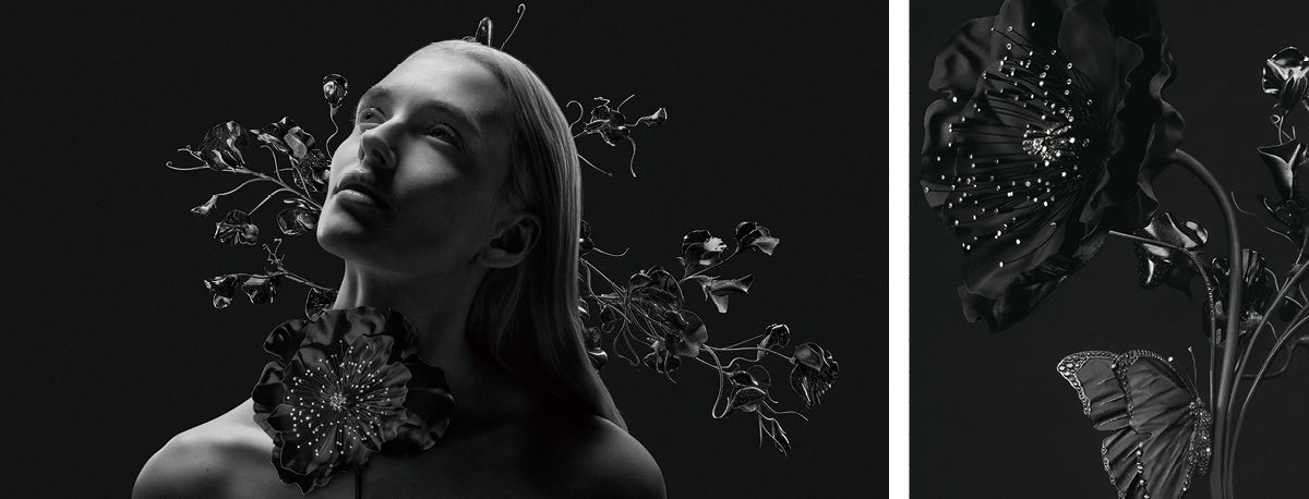 Composition N°1 – Poppy, Sweet Pea, Butterfly