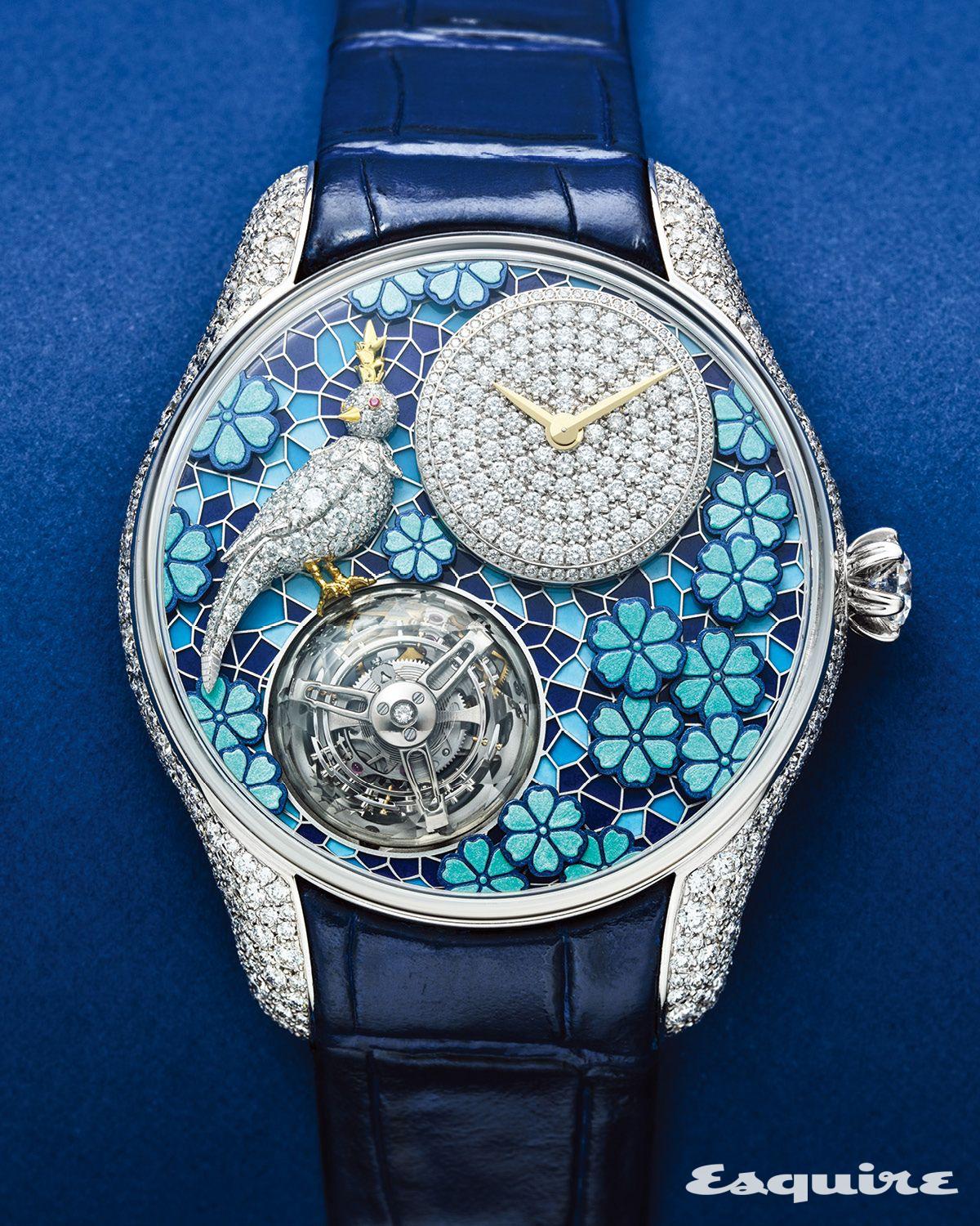 쟌 슐럼버제 바이 티파니 버드 온 어 플라잉 투르비용 아주르 블로썸 워치 가격 미정 티파니.