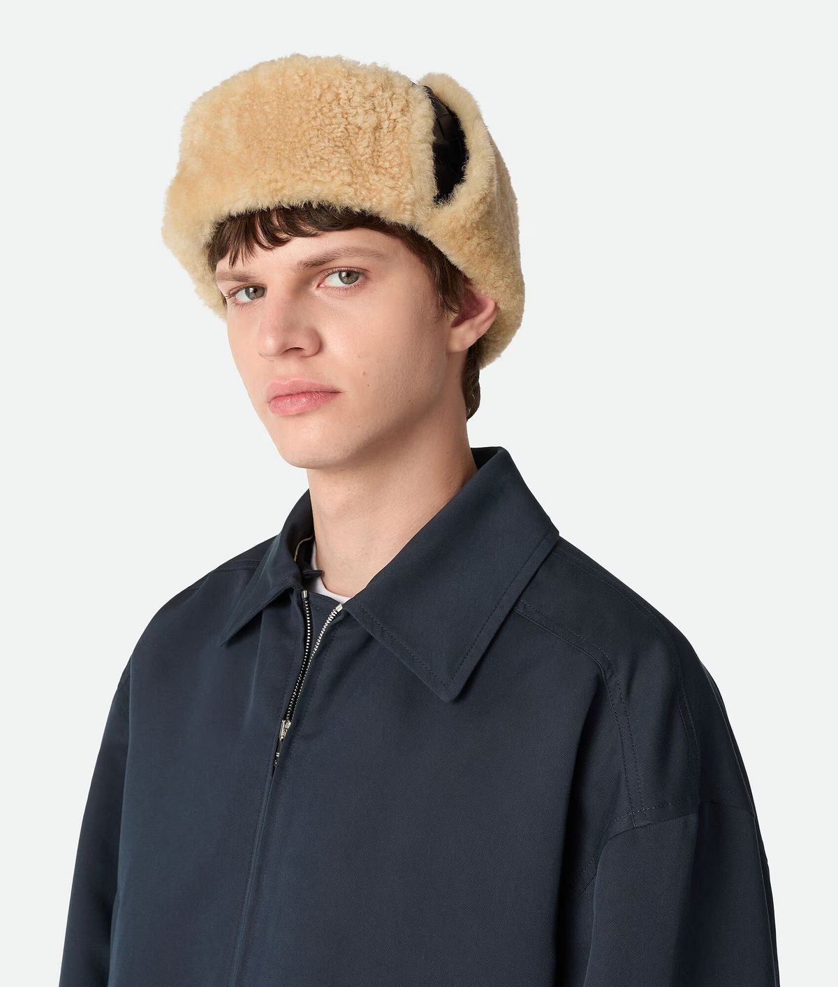 인트레치아토 가죽 에비에이터 모자