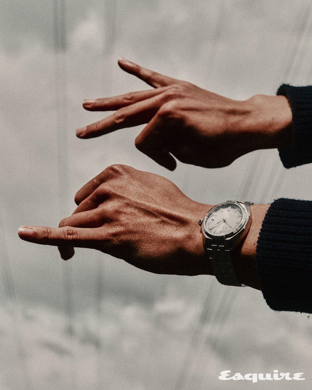 40mm 스틸 케이스의 제트 스타 449파운드 불로바. 스웨터 브루넬로 쿠치넬리.