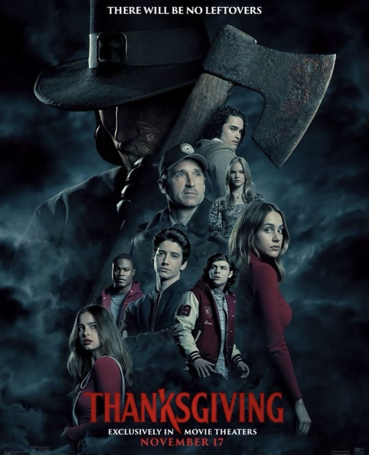 일라이 로스 감독의 공포 영화 <thanksgiving> 의 포스터 이미지 / 이미지 출처: 트라이스타 픽처스. </thanksgiving>