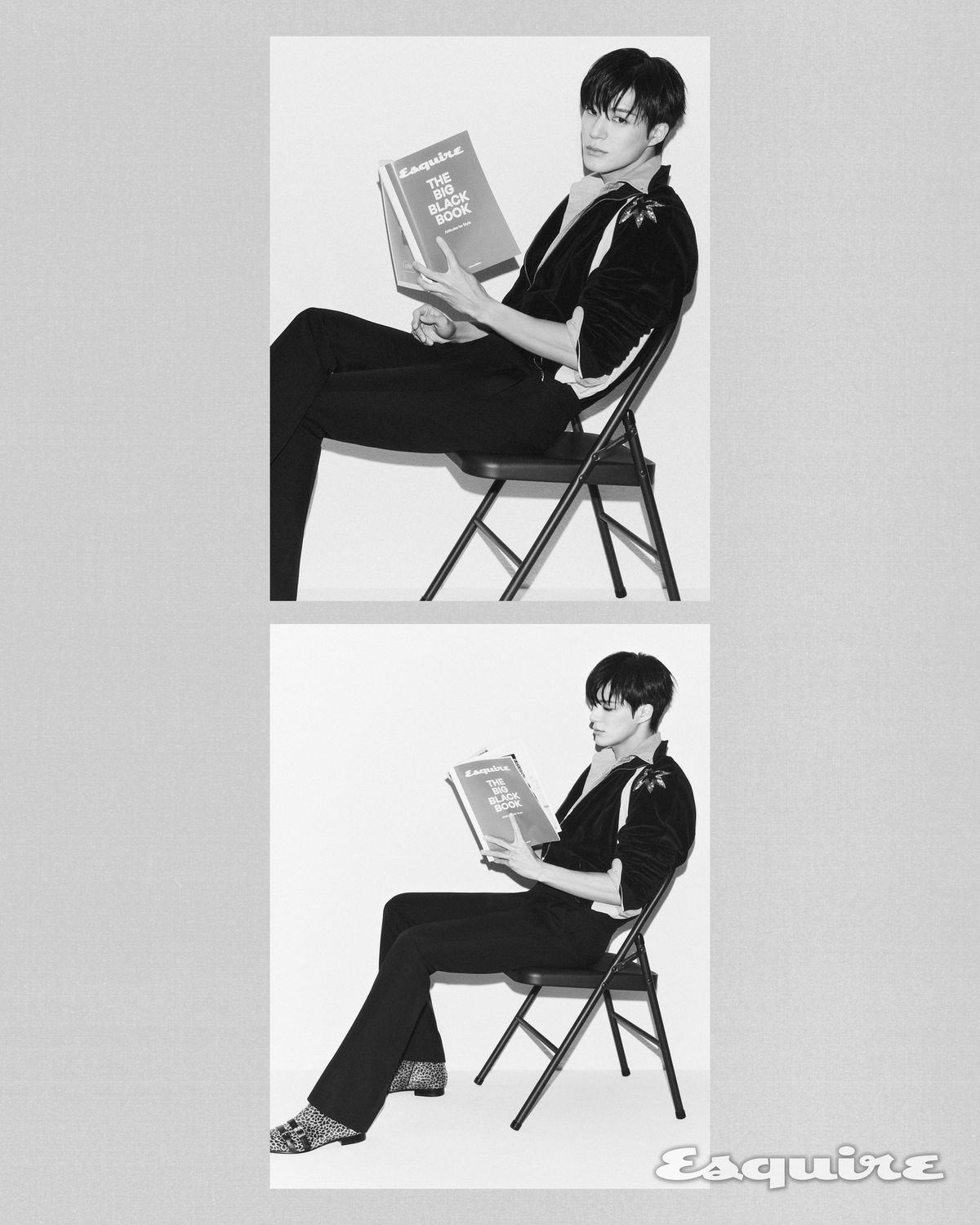 네크리스, 돌체앤가바나. 셔츠, 자켓, 팬츠, 신발 모두 발렌티노. 