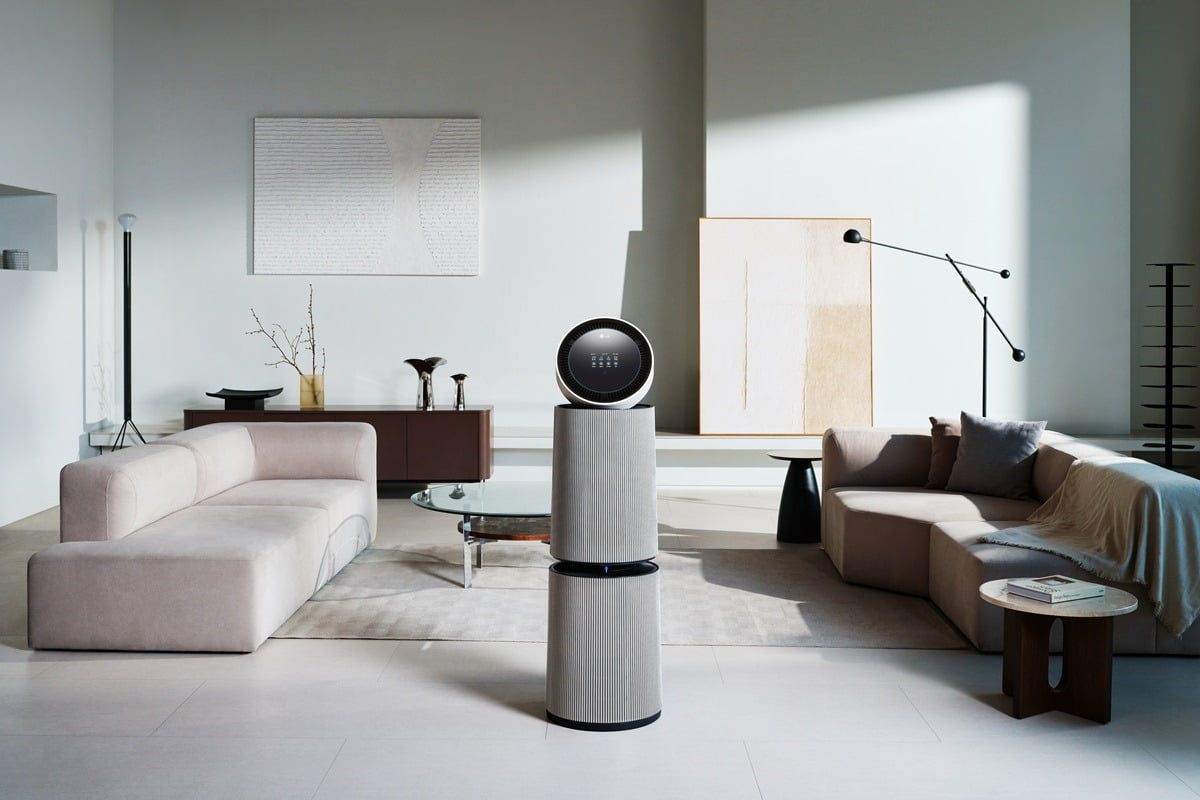 미세기공 구조를 통해 매우 적은 양으로도 넓은 표면적의 유해가스와 냄새를 효과적으로 흡착하는 LG전자 M7 공기청정기. / 이미지 출처: LG전자 