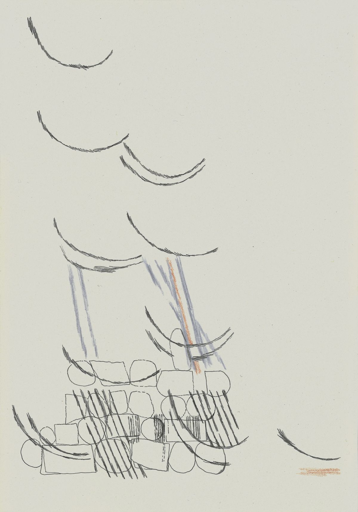  2025. Graphite and pigmented ink on paper. 26 x 18 cm. Courtesy of the artist and PKM Gallery.