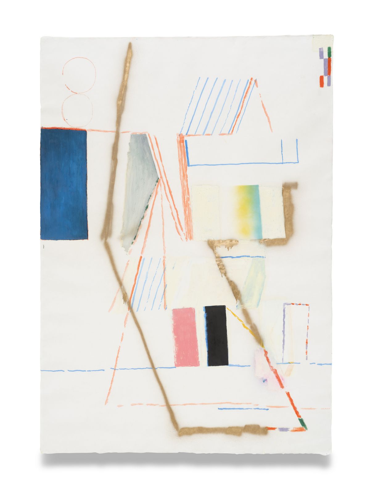 <갈팡질팡 Wavering> 2025. Oil and spray enamel on paper. 213 x 150 cm. Courtesy of the artist and PKM Gallery. Photo © Sangtae Kim / Fondation d'entreprise Hermès.