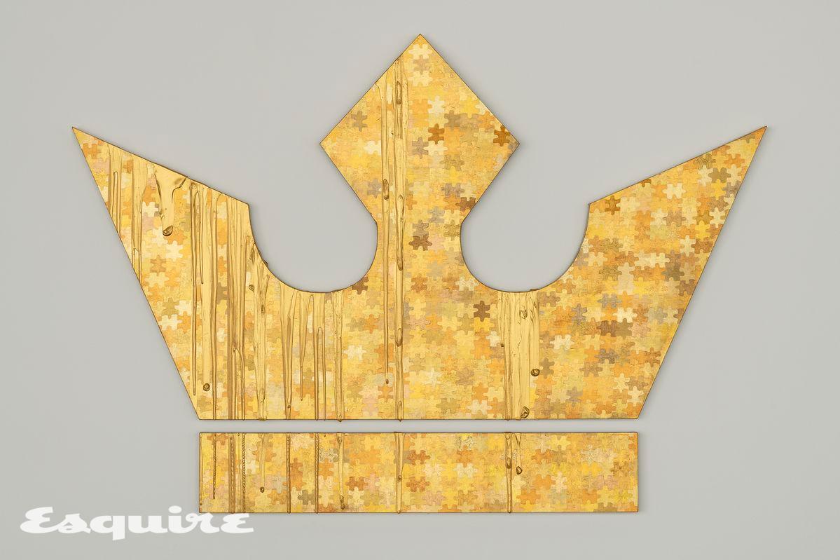 이강승, '무제(킹 클럽)', 2021, 린넨에 아크릴, 나무, 146x213.4cm, 작가 및 갤러리현대 제공.