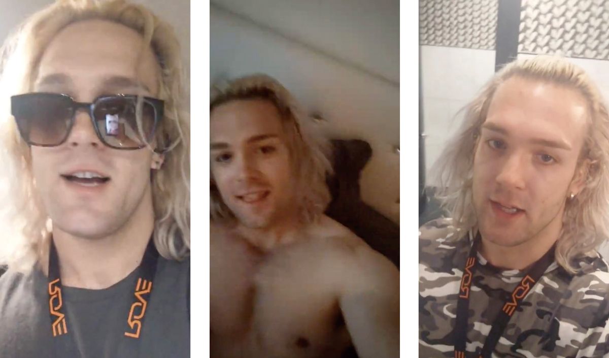 연쇄 범죄자의 얼굴 - 영의 영상을 캡처한 이 이미지들 속 영은 금발 머리와 근육질 체구를 드러낸다. 폭력적이고 위험한 인셀이라기보다는 느긋한 서퍼처럼 보이는 모습이다. 겉모습만으로 판단할 수 없는 경우다.