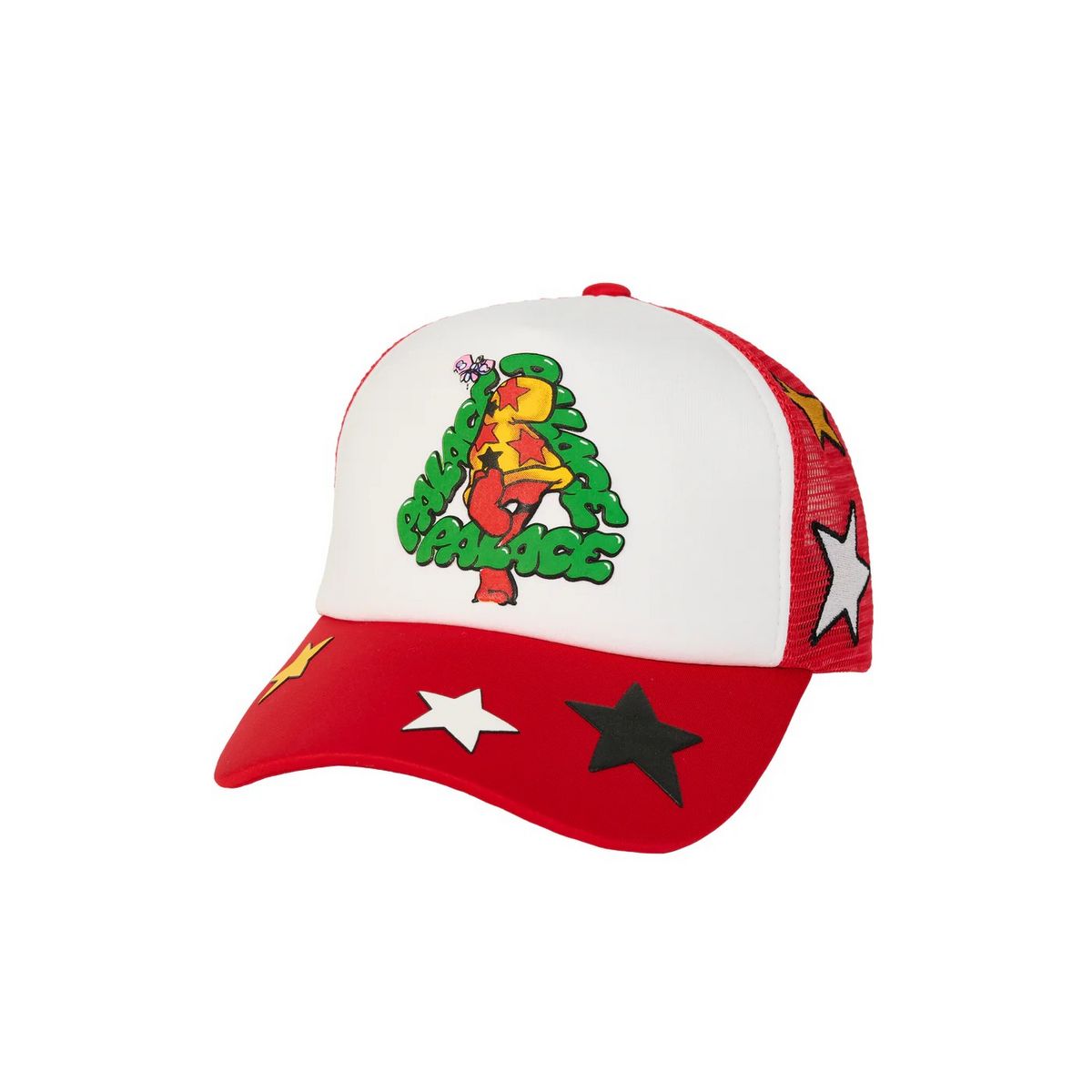 과감한 컬러와 패턴의 팔라스 마크 보드 트러커 캡 / 이미지 출처: 팔라스