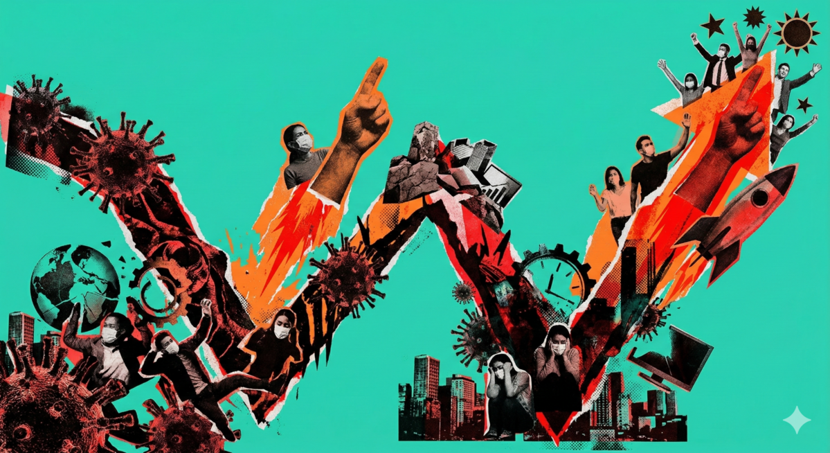 코로나19는 금융시장에도 영향을 주었다. / 출처: 제미나이 나노바나나