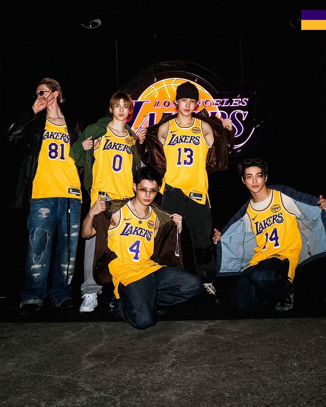‘YOUNGCREATORCREW’를 공개한 NBA 크로스오버 콘서트에 참석한 코르티스/ 이미지 출처: 인스타그램 @lakers