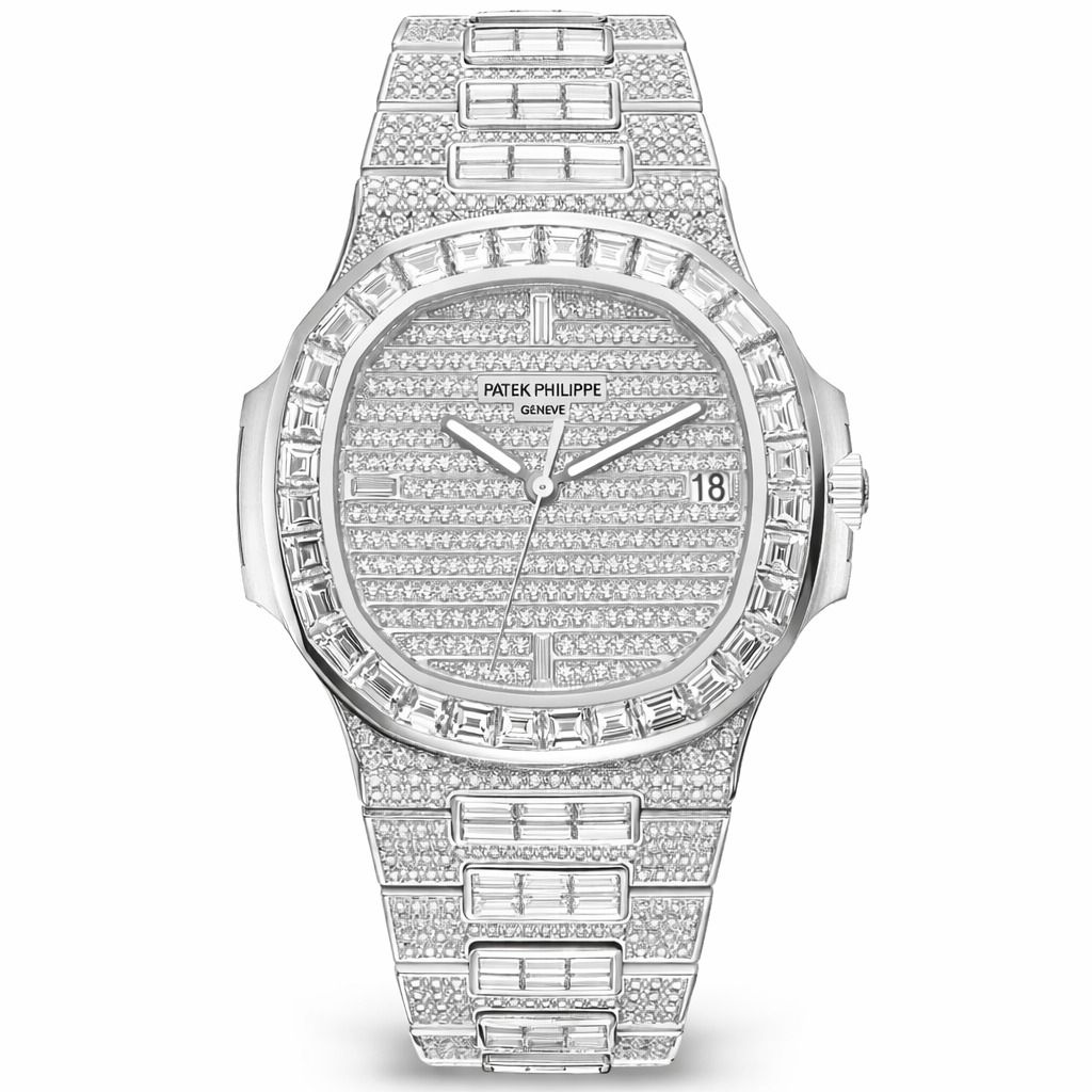 화이트 골드 케이스와 브레이슬릿 위에 총 1,343개의 다이아몬드를 세팅한 노틸러스 5719/10G. / 이미지 출처 : 파텍 필립