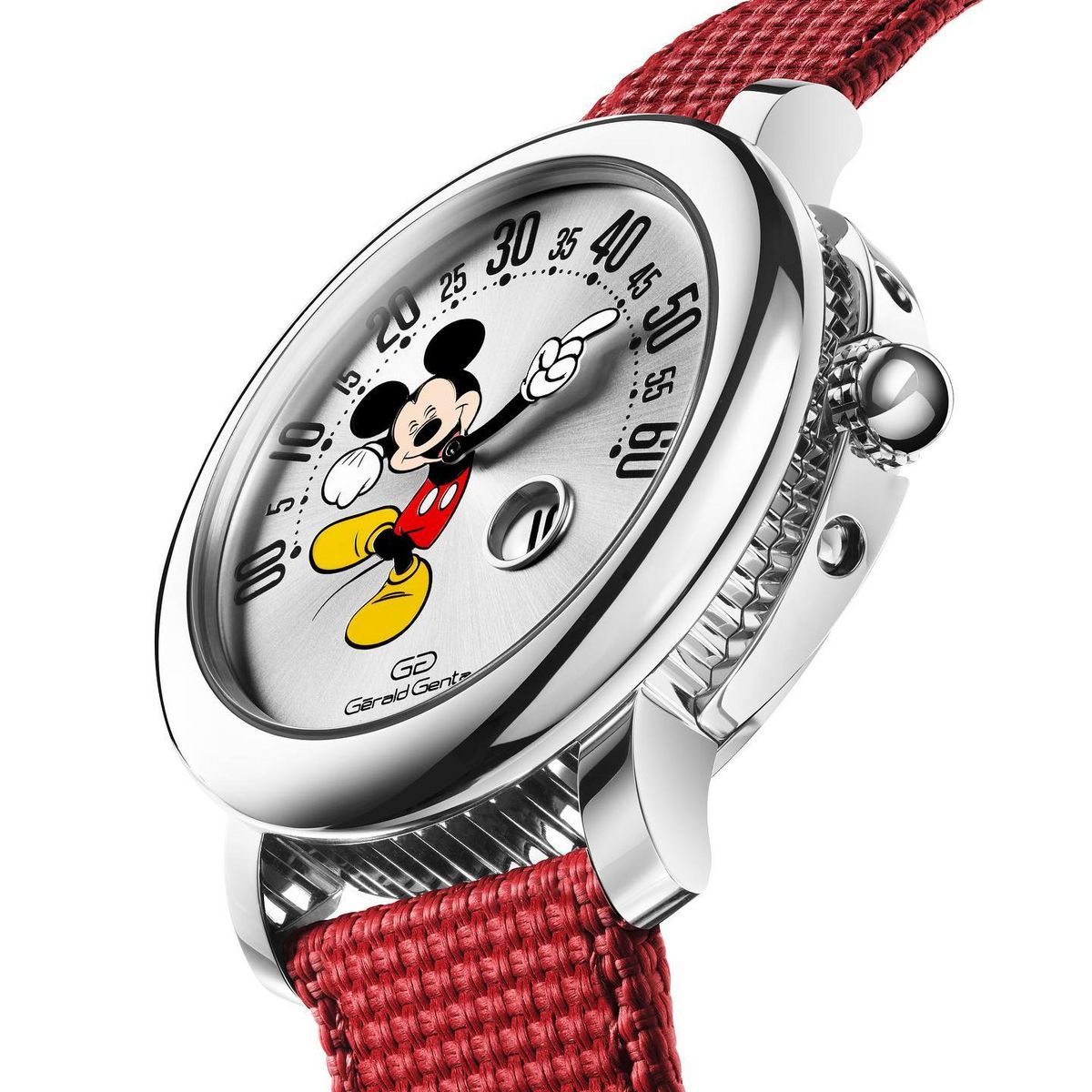 미키 마우스의 팔로는 분을, 점핑 아워 창으로는 시간을 확인할 수 있다 / 이미지 출처 : 불가리