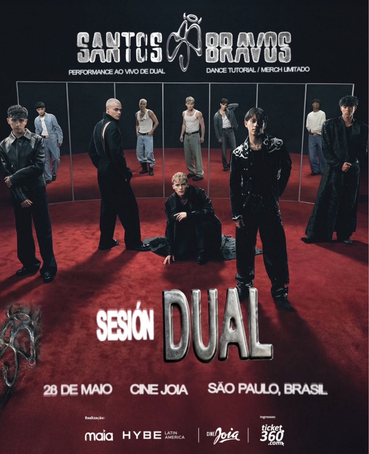 브라질 상파울루에서 열리는 산토스 브라보스의 공연 포스터 이미지 / 이미지 출처: 인스타그램 @maiaentretenimento