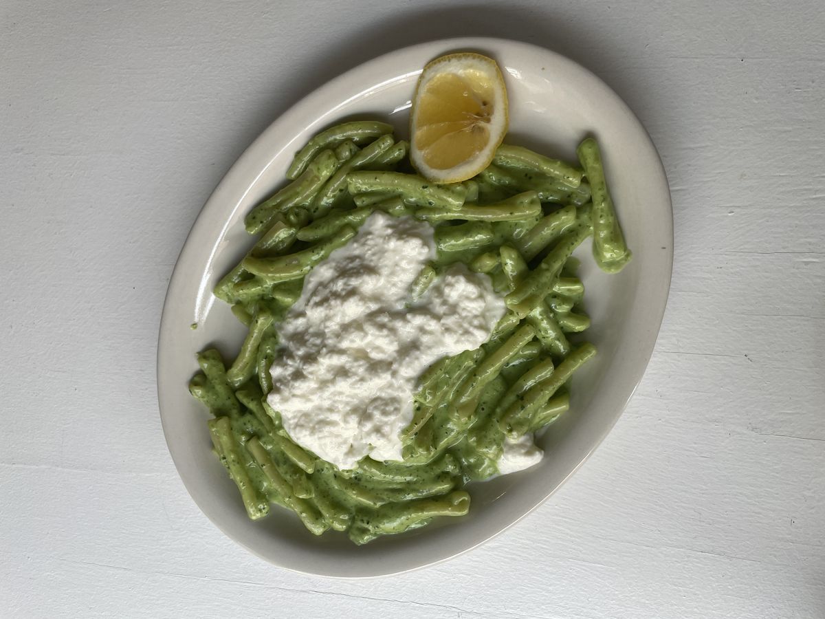 ABC 특제 완두콩 소스로 맛을 낸 그린 피 파스타는 고소하고 담백한 맛으로 자꾸 손이 간다. / 출처: 양혜연