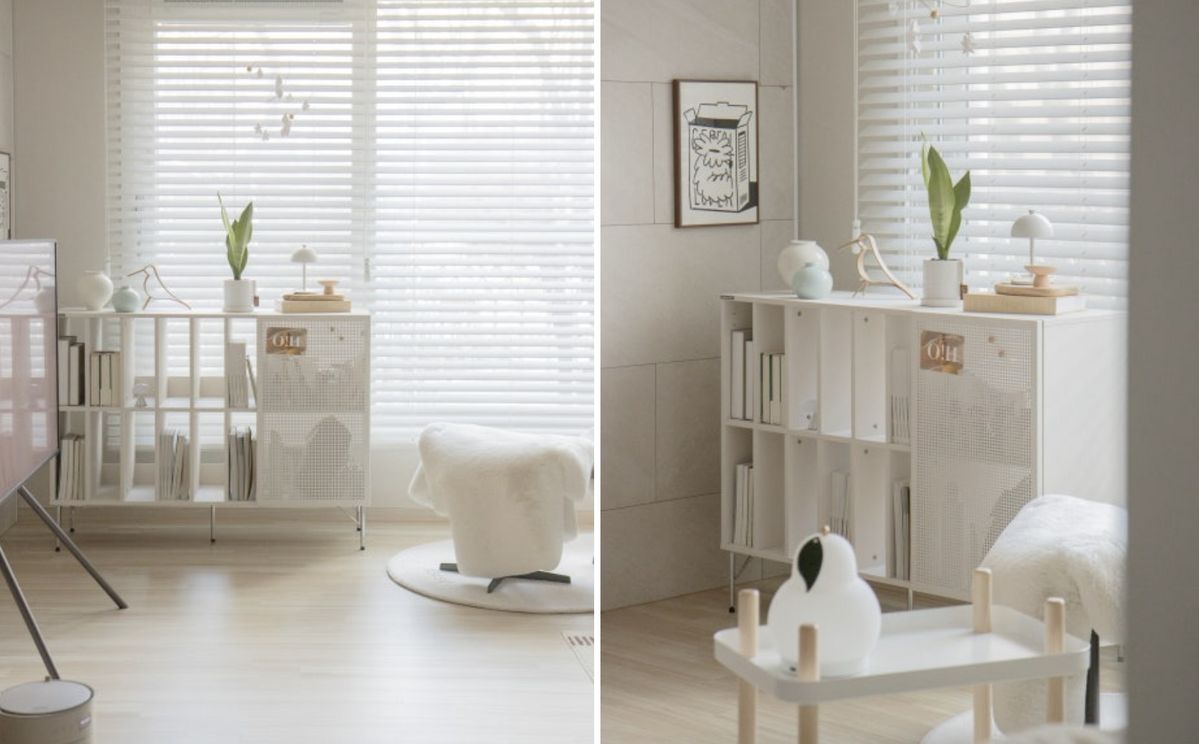 다양한 달항아리로 공간 인테리어 소품으로 꾸며놓은 집 / 이미지 출처: 네이버 블로그 ryuumji