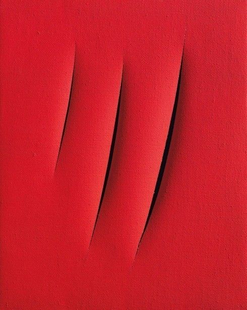 루치오 폰타나 Attese / 이미지 출처: 크리스티 옥션