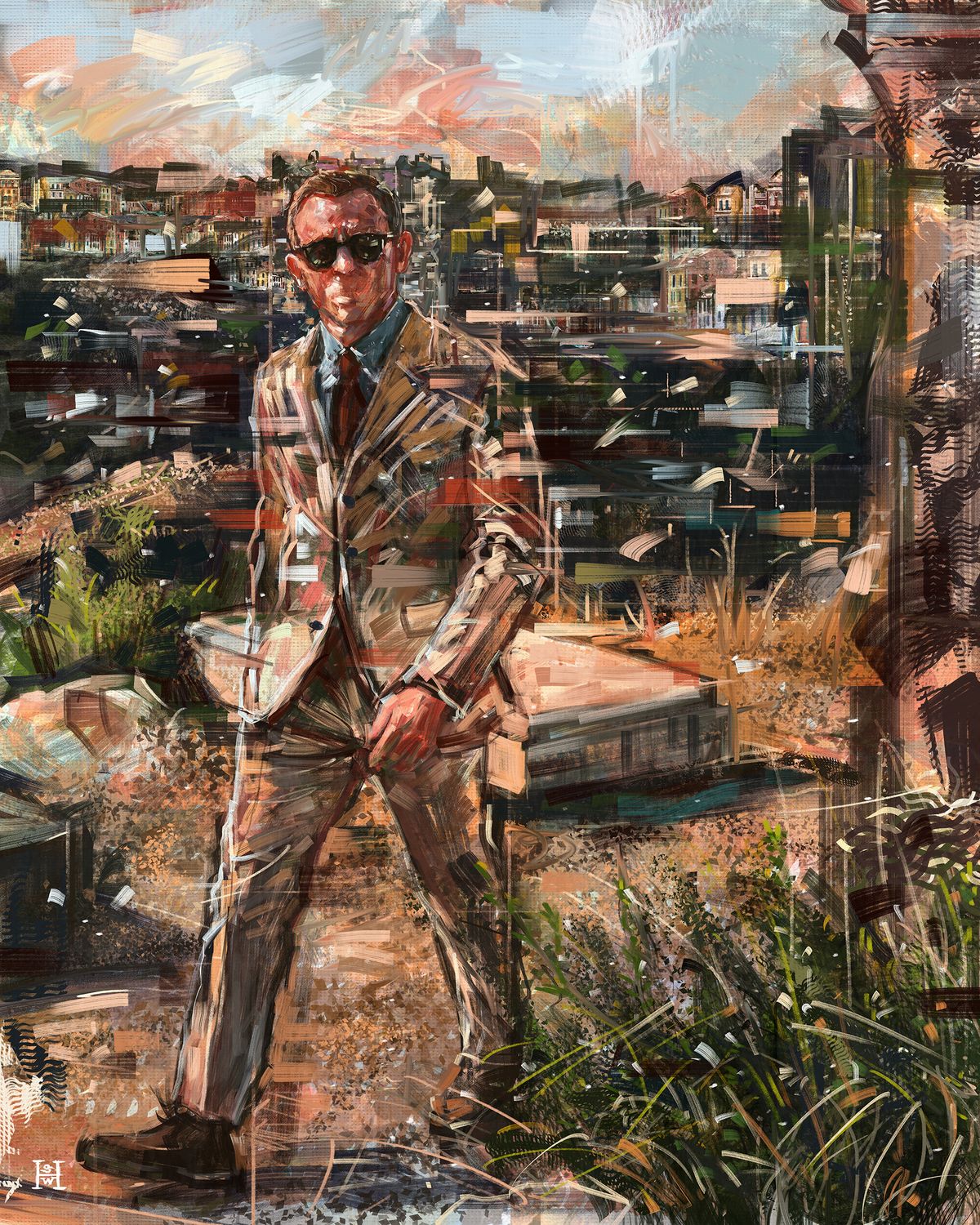 영화 007 시리즈 속 다니엘 크레이그 / 이미지 출처: 필자 아트웍 @maestrohsw