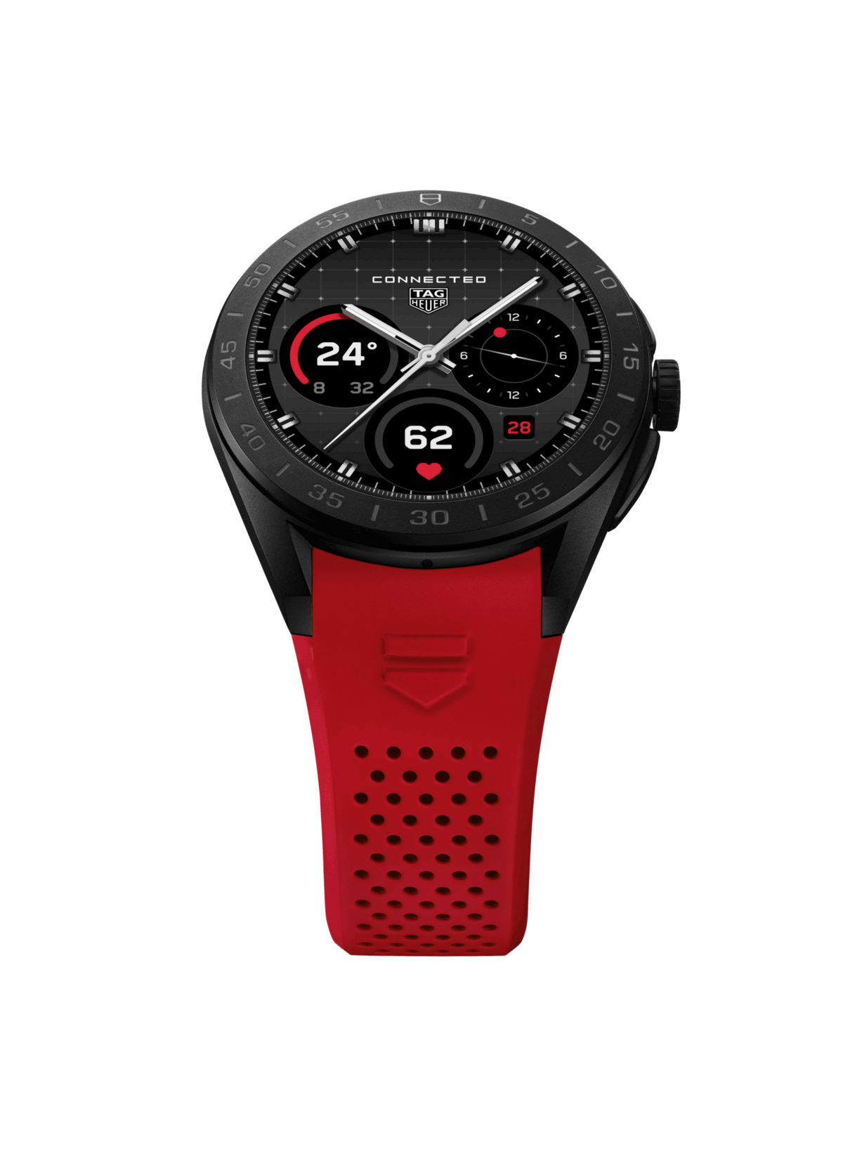 레드 스트랩으로 캐주얼한 포인트를 더한 태그호이어 워치 / 이미지 출처: 태그호이어.