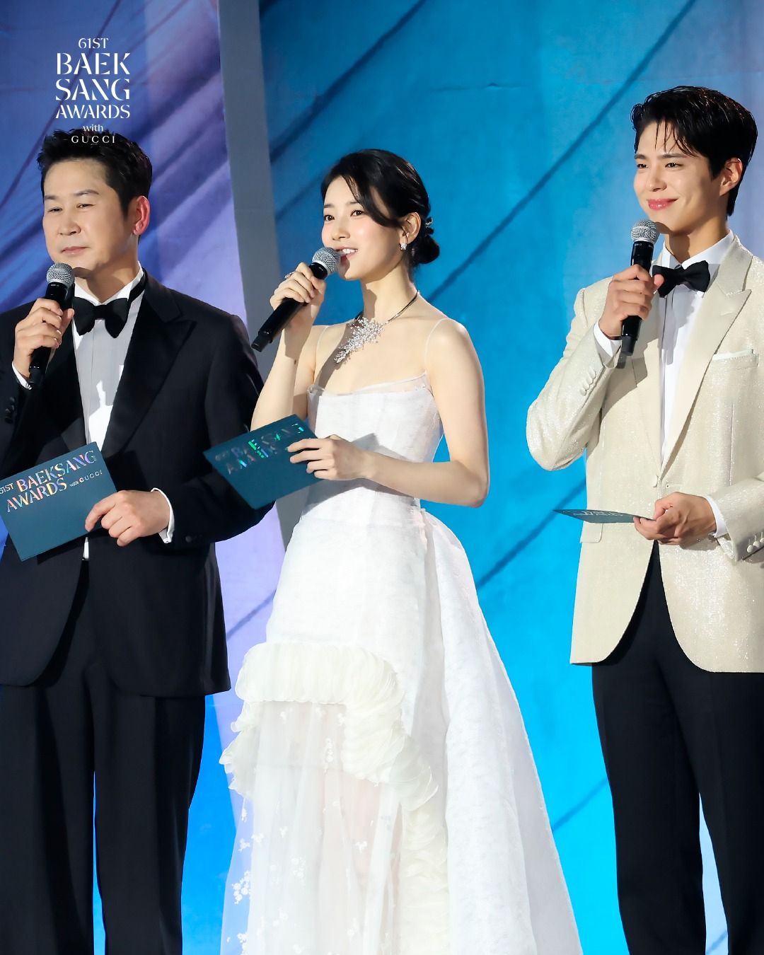 환상의 케미를 자랑하는 3MC / 이미지 출처: 인스타그램 @baeksang.official