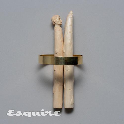 'My Projection', 2024, Lime wood, brass, beeswax 25.3 x 11 x 10.8cm. Courtesy of the artist and Capsule Venice Photo by Riccardo Banfi.