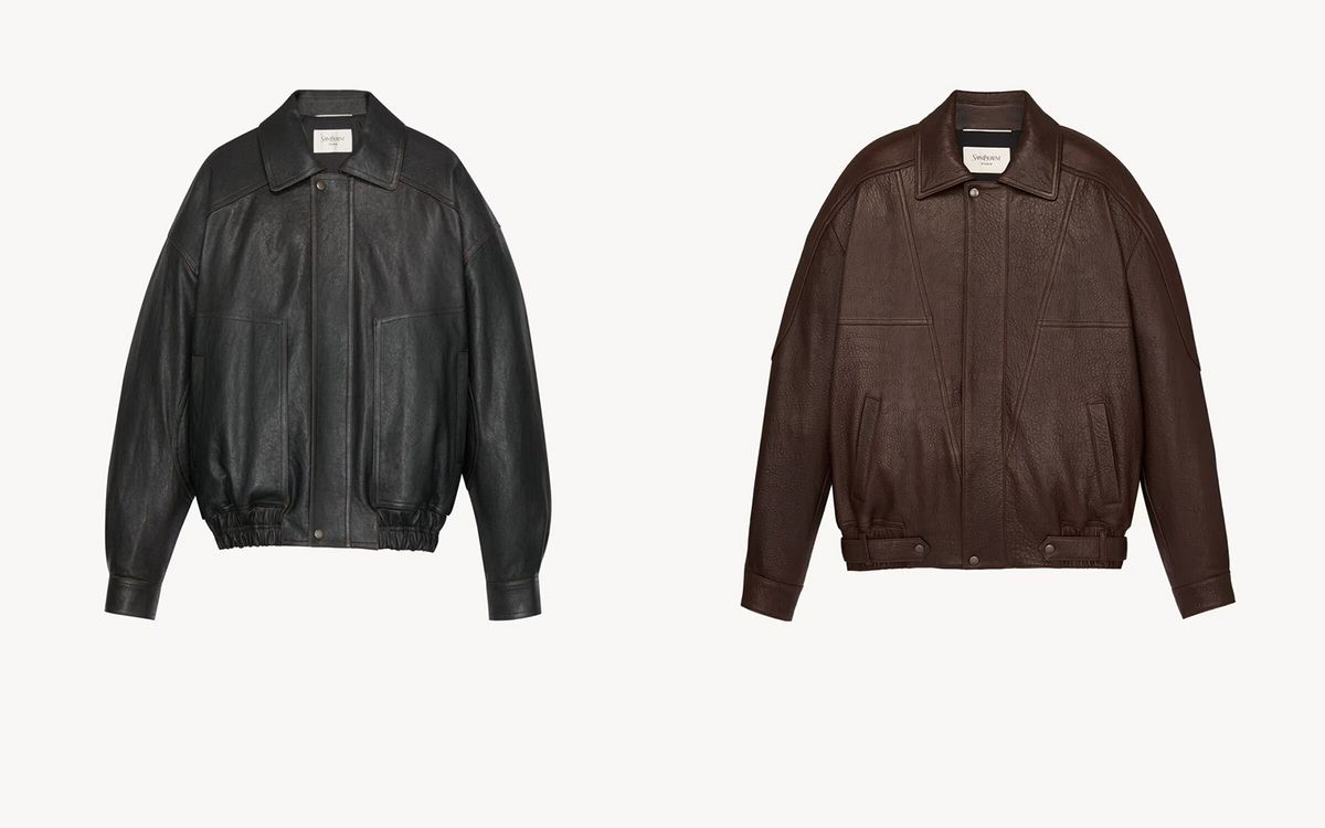 루즈핏의 생로랑 가죽 자켓은 여유롭고 편안한 실루엣으로 남녀 모두 착용하기 좋은 멀티 아이템 중 하나다. / 이미지 출처: 생로랑 공식 홈페이지
