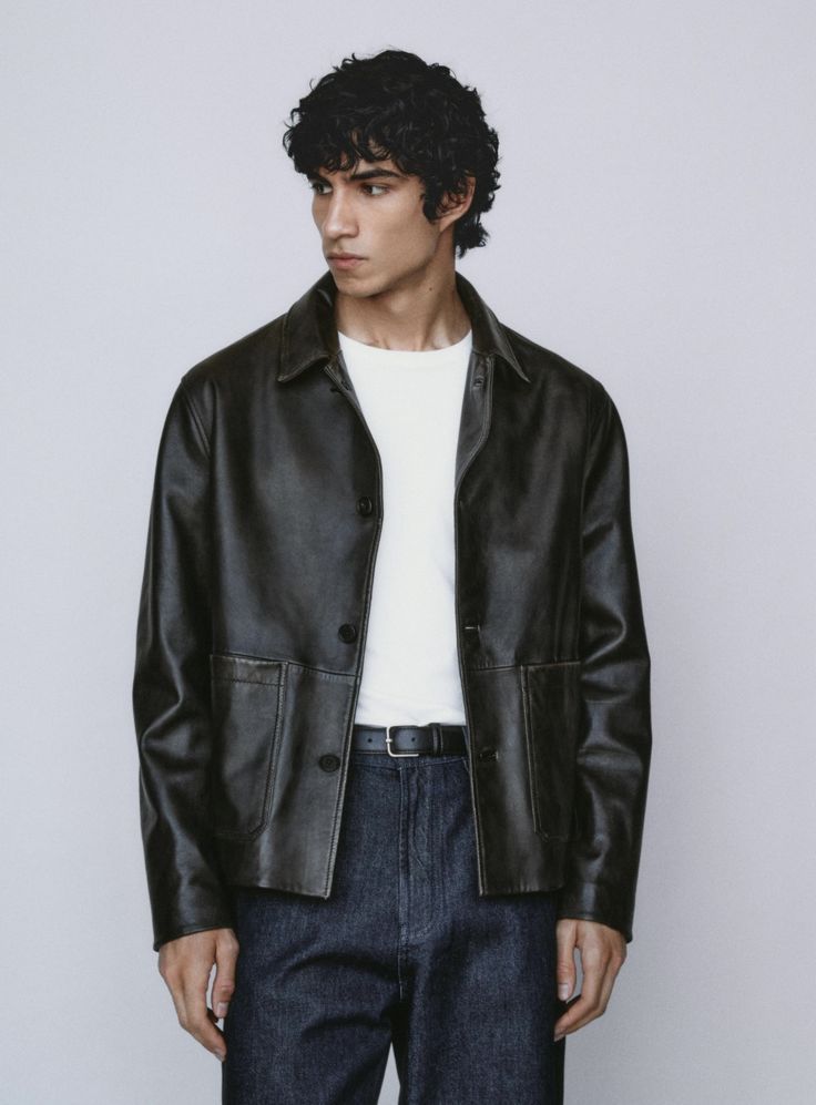 램스킨 레더 자켓 아웃핏 / 이미지 출처: 핀터레스트