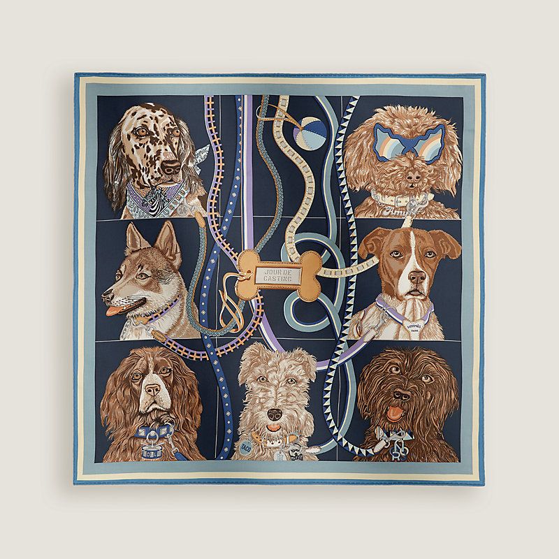 강아지를 섬세하게 표현한 에르메스 스카프 / 이미지 출처: 에르메스