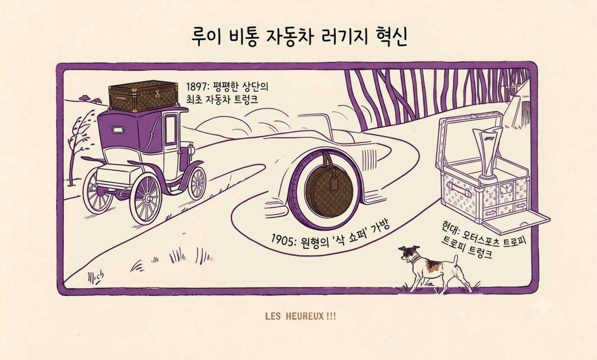 루이 비통 자동타 러기지 혁신 / 이미지 출처: 생성형 이미지