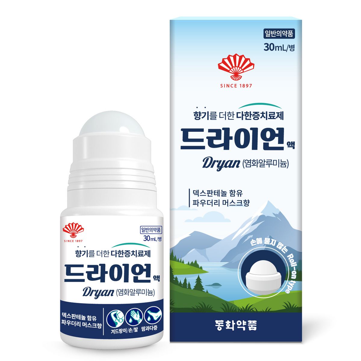은은한 머스크 향의 드라이언액 / 이미지 출처: 동화약품 웹사이트