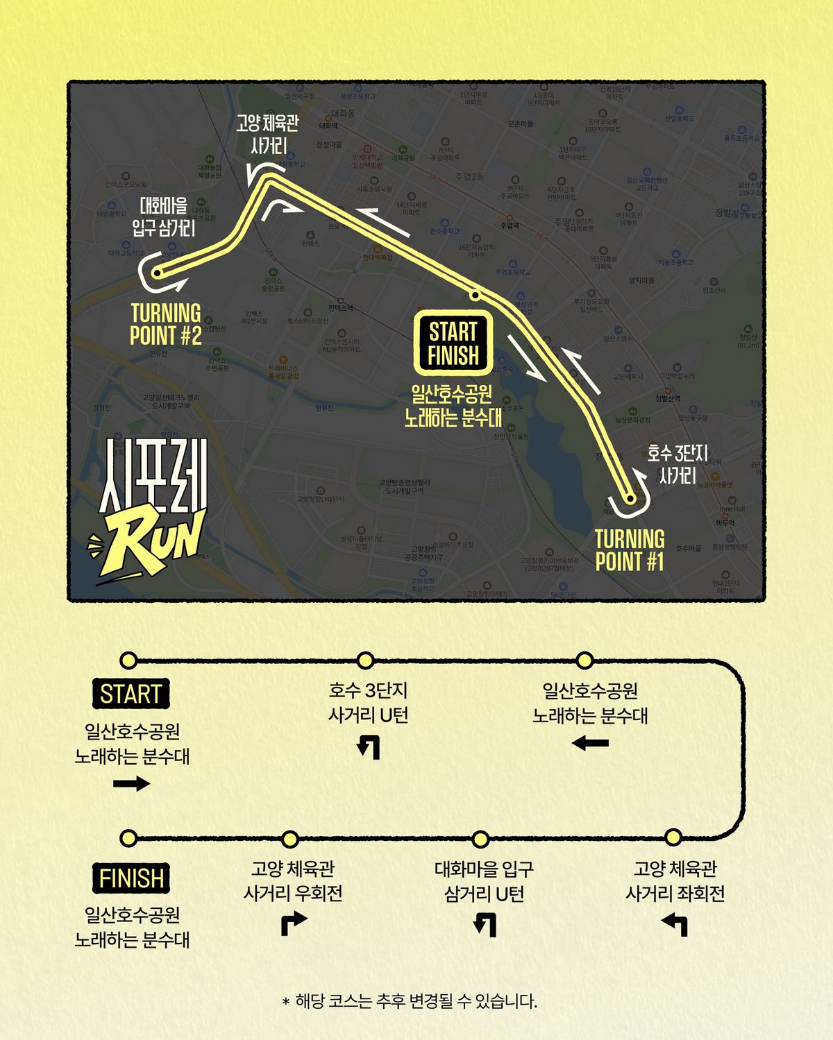 '시포레 2026'의 10K 러닝 코스 / 이미지 출처: HLL