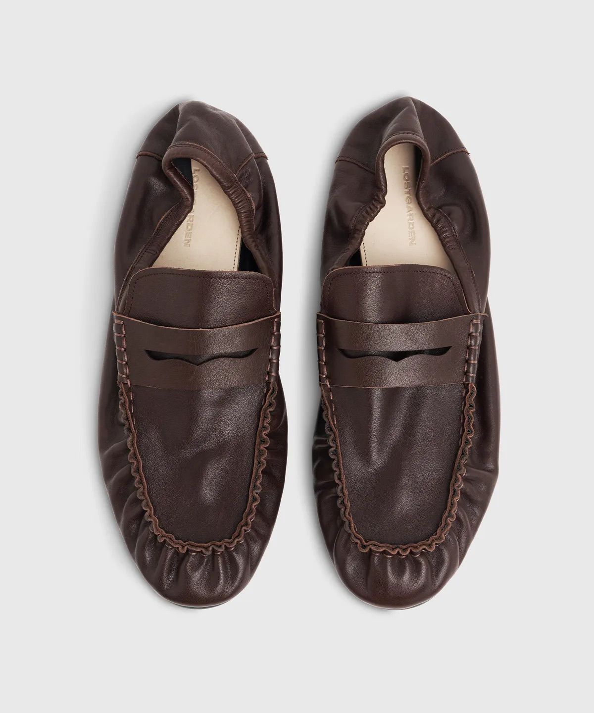 UNIFORM Pleats Banding Loafer Dark Brown