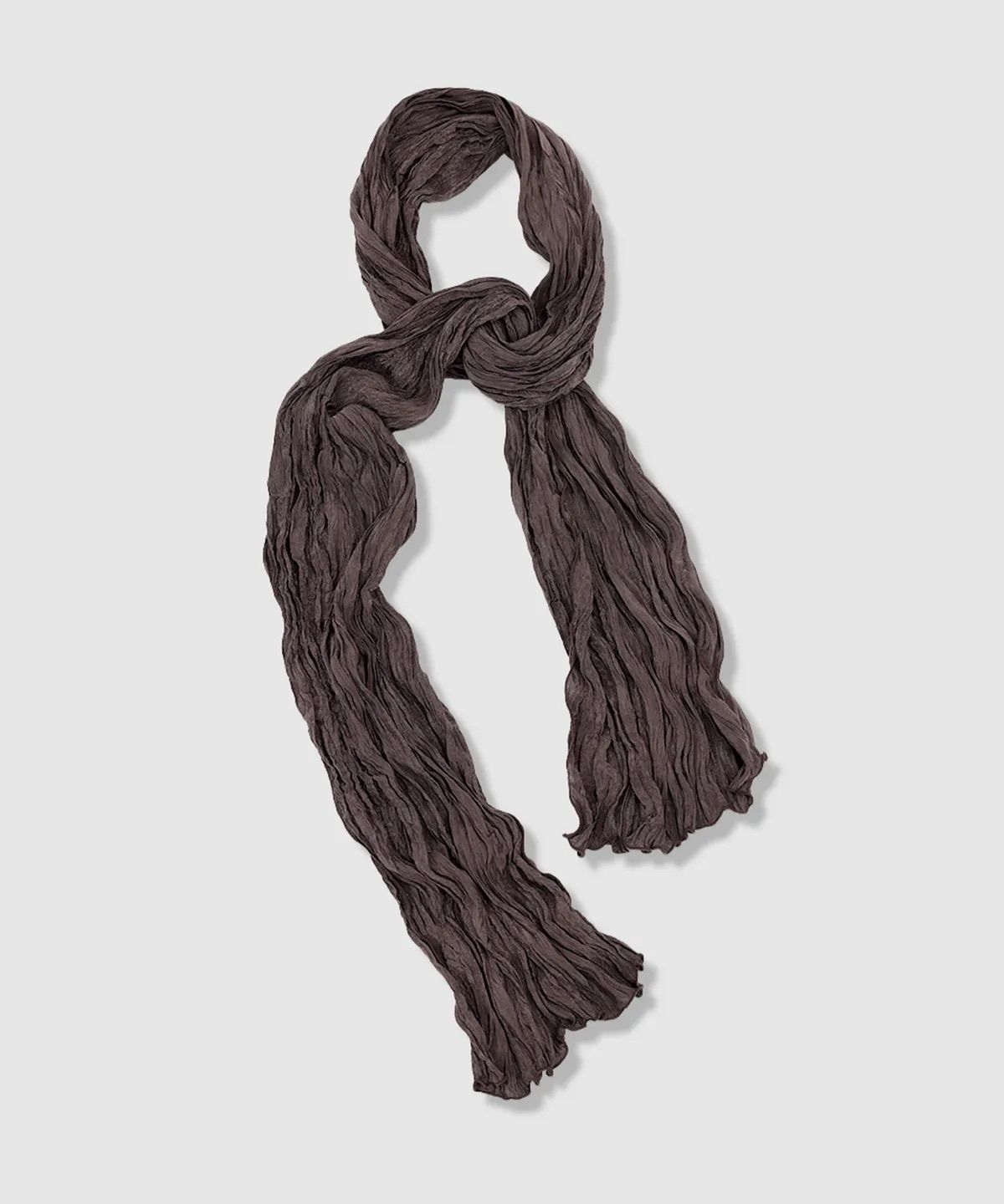 AGAVE WRINKLE SCARF - BROWN
