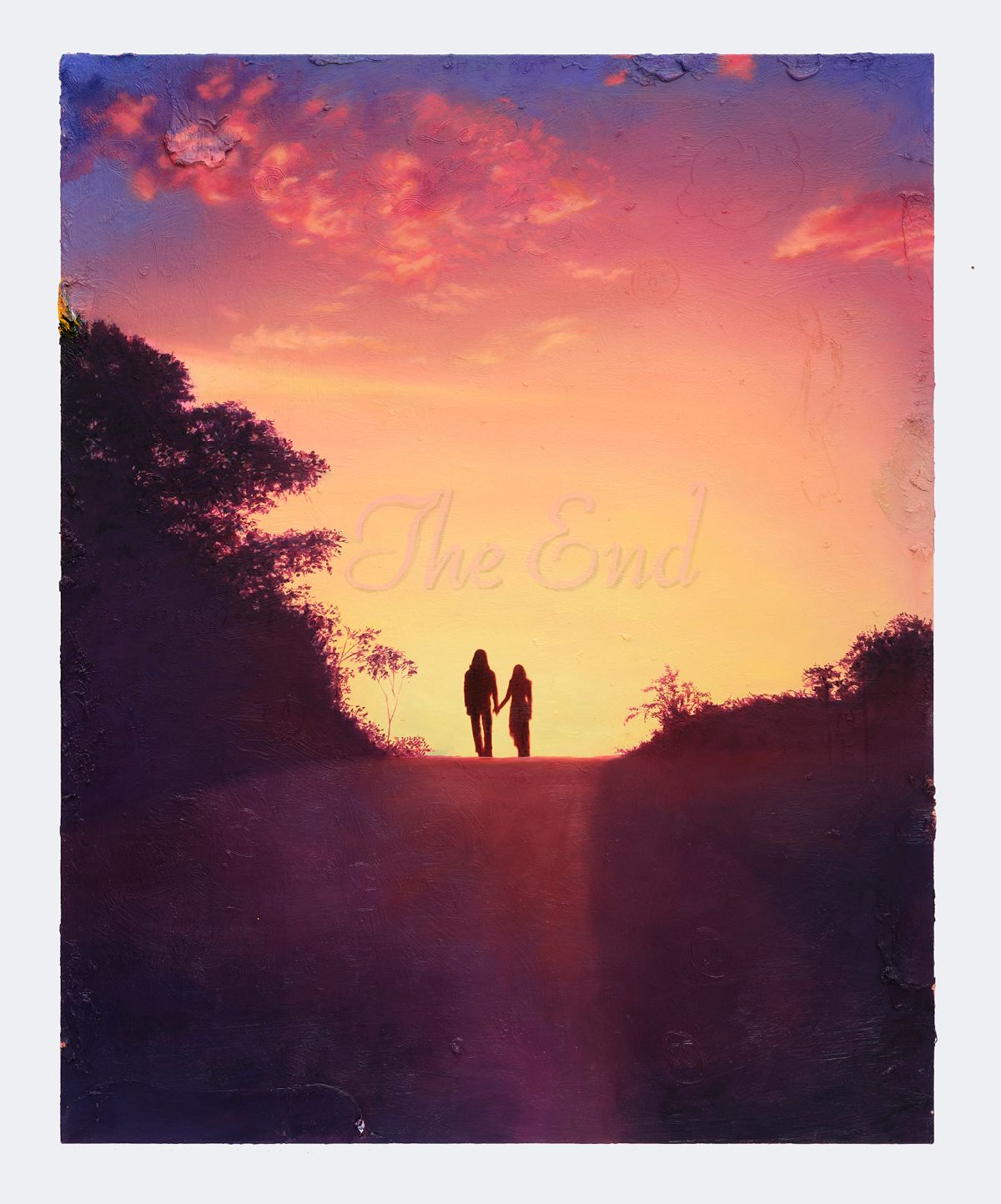 ‘The End(Couple)’, 2024-2026, oil on canvas, 152.4 x 121.9 x 5.1cm. 