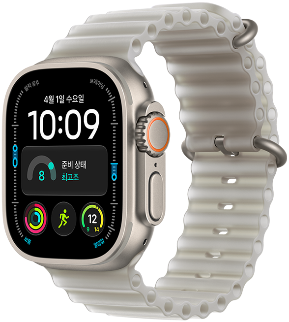 49mm 단일 크기에 두께 12mm, 무게는 약 63g으로 묵직한 존재감을 가진 울트라 4. / 이미지 출처: 애플