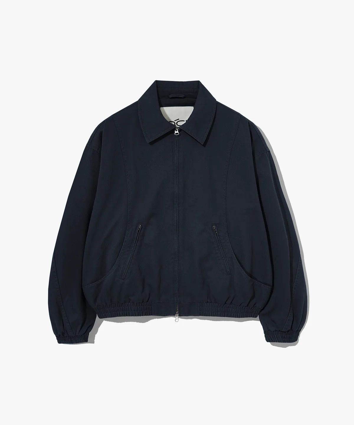 코튼 커브드 워시드 블루종 자켓 네이비 COOSJK042NAVY