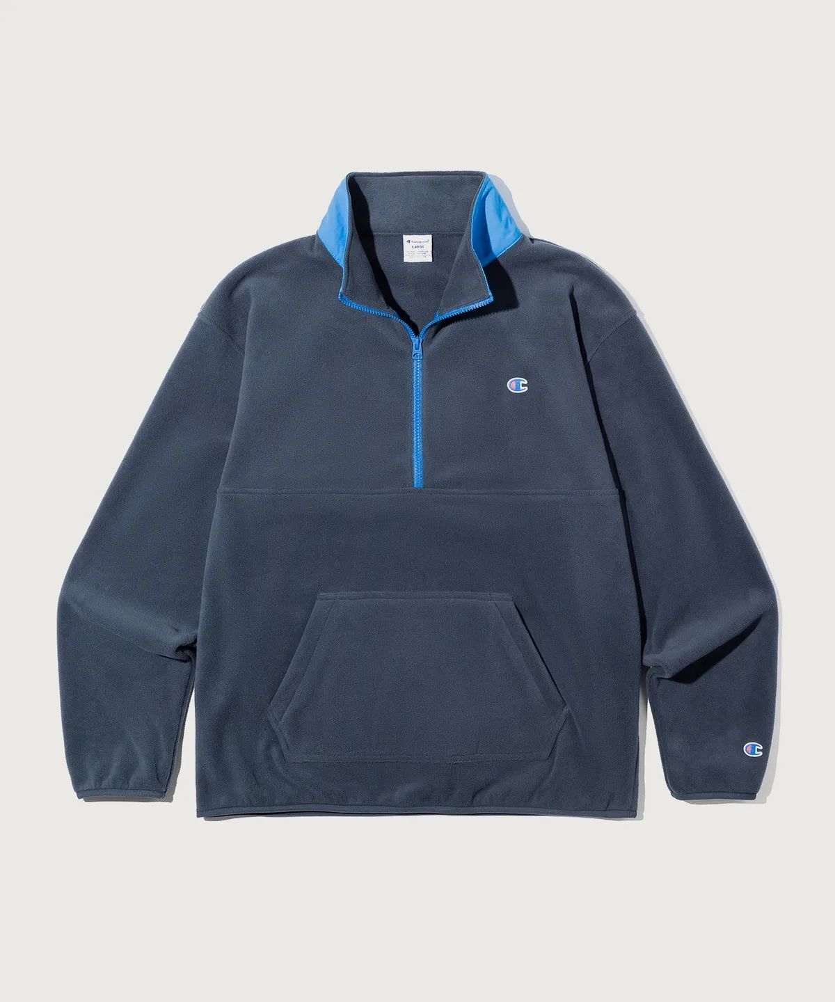 헤리티지 폴라텍 루즈핏 하프 집업 플리스 Navy