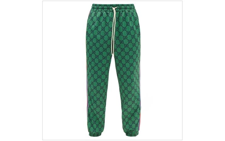 구찌 & GG 프린트 저지 트랙 팬츠, $1,670 USD