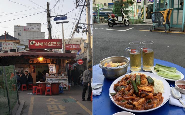왼쪽 : 미갈매기살 @sasayanjpn / 오른쪽 : 꼬랑치킨 @jang_628
