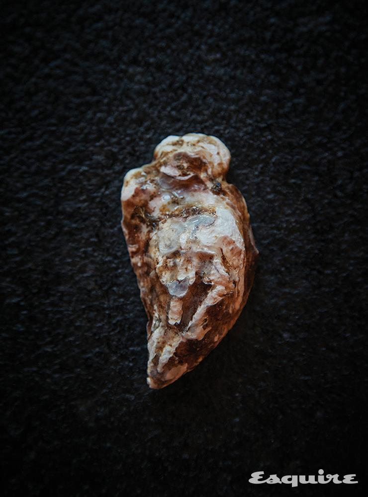 더즌 오이스터의 주력 상품인 태안산 펄쉘 오이스터. 따개비 등이 깨끗하게 정리된 모습이 인상적이다.