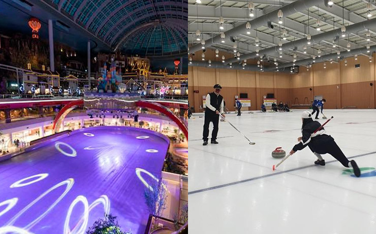 롯데월드 아이스링크(좌), 제니스 아이스링크(우)