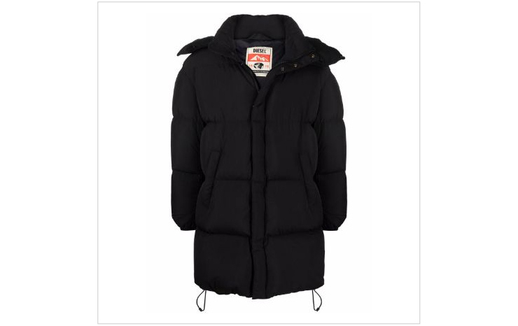 디젤 & 오버사이즈 패딩 코트, $495 USD