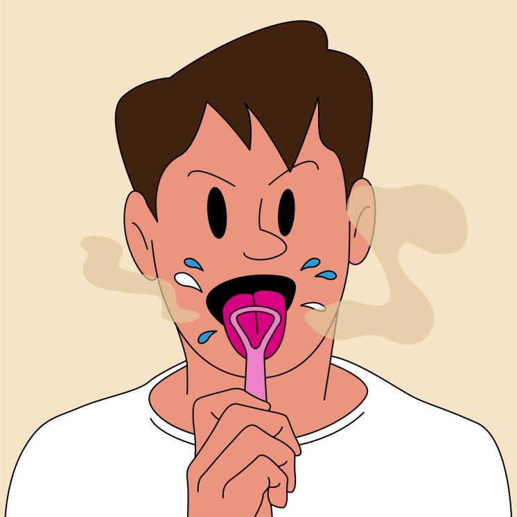 입 냄새 자가진단법