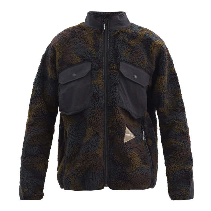 Zip-through camouflage-jacquard fleece sweater, $680 USD
